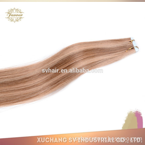 high quality P-color PU tape human hair weft full head 3M tape-in extensions 100% human hair remy pu tape hair extension